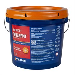 Гидроизоляция цементная Пенетрон Пенекрит для швов и трещин 5 кг - фото 6004