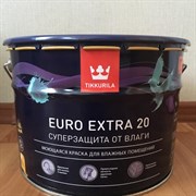 Краска моющаяся Tikkurila Euro Extra 20 база А белая 9 л 2989