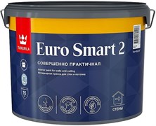 КРАСКА ИНТЕРЬЕРНАЯ TIKKURILA EURO SMART 2 ГЛУБОКО-МАТОВАЯ 9 Л 2016