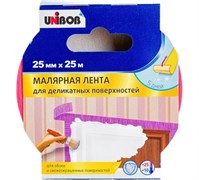 Малярная лента для деликатных поверхностей UNIBOB 25х25 3046